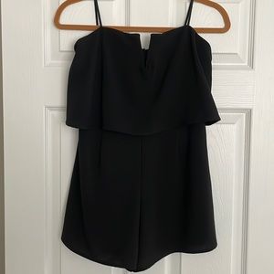 Mystic short black strapless romper. Size medium